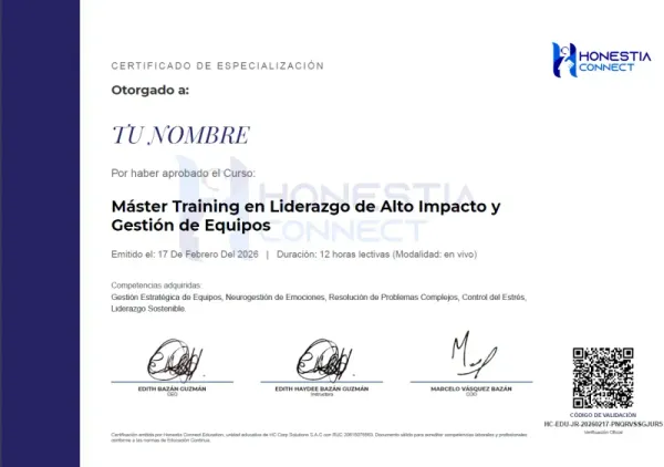 Certificado Oficial Honestia Connect